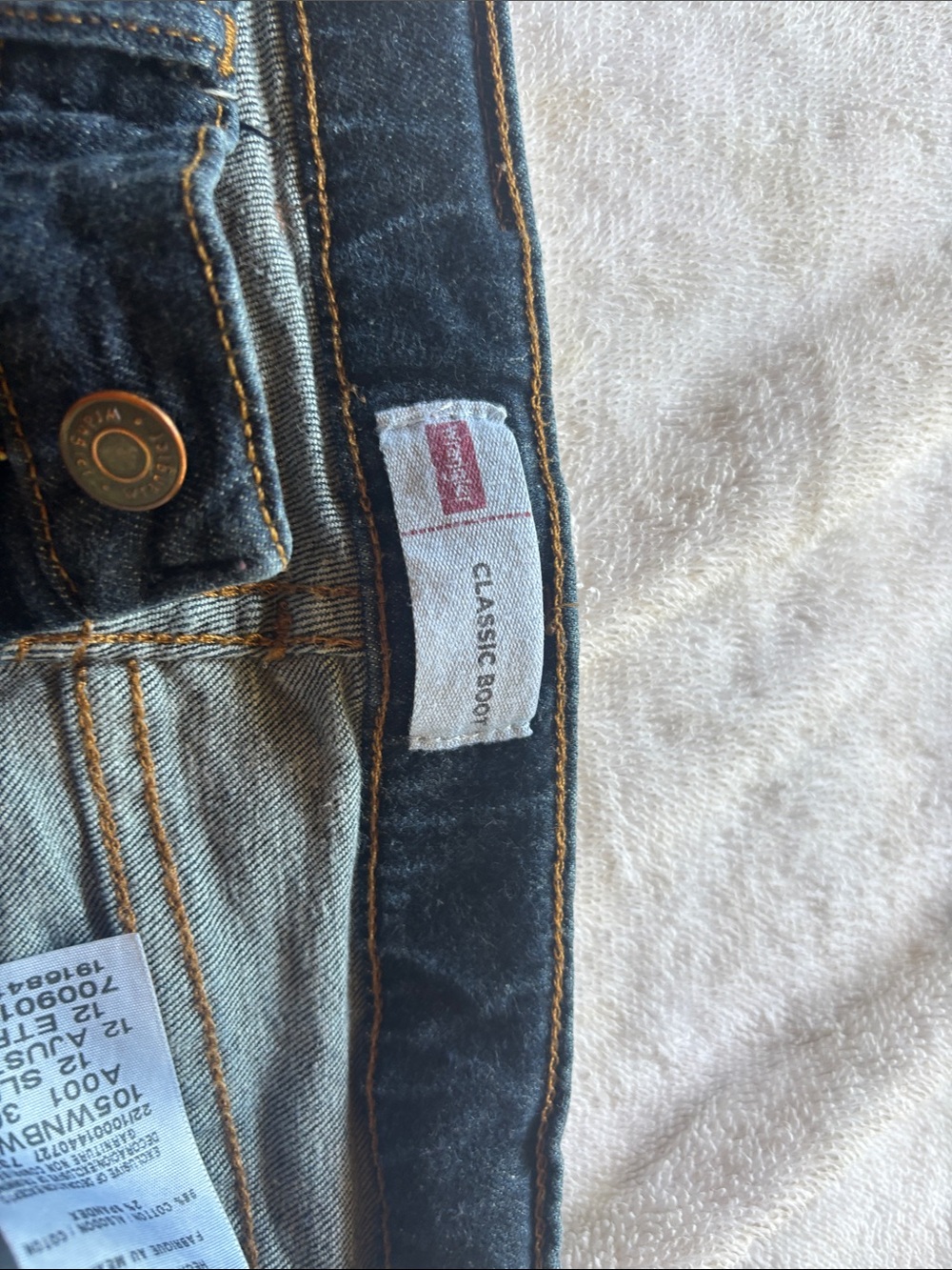 Wrangler Classic Boot Kids Jeans - Dark Blue with Tan Stitching